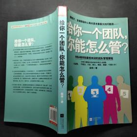 给你一个团队，你能怎么管？,