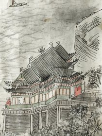 明代嘉靖山水画《南浦晴雲》