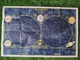 National Geographic国家地理杂志地图系列之1970年8月 The Heavens 星空图