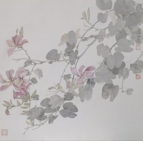 【保真名家字画】孔宪江 50X50cm1 孔宪江：号一江 画家 1968年生于天津市宝坻区，1990年毕业于天津市美术学院绘画系，师从霍春阳、李孝萱、刘文生老师，天津美术家协会会员，宝坻区美术家协会副主席，区政协委员