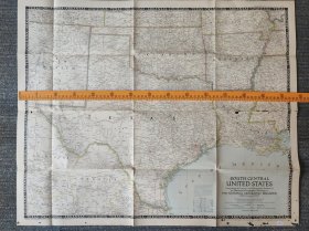 National Geographic国家地理杂志地图系列之1947年12月 South Central United States 美国中南部地图