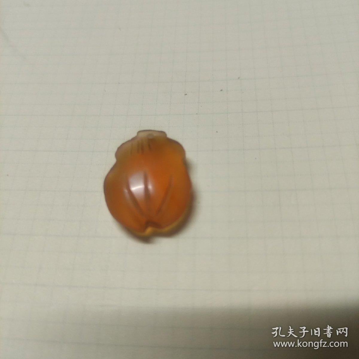 清代老南红玛瑙佛手吊坠(双面工)