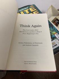 英文原版Think Again：Why Good Leaders Make Bad Decisions and How to Keep it From Happening to You