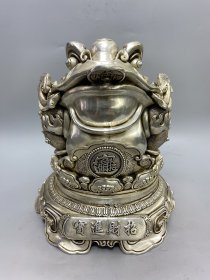 白铜金蟾摆件 尺寸如图