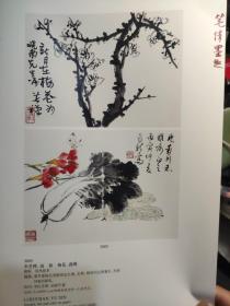 画页（散页印刷品）----国画-----梅花、蔬蝶【李苦禅、雨新】、江钓图、荷叶蜻蜓【何海霞、谭天仁】1352