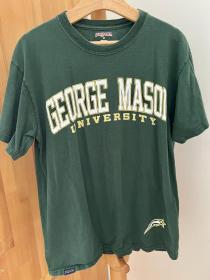 美国乔治梅森大学George Mason University纪念文化衫T恤·经典军绿色·中号适合170-175身高