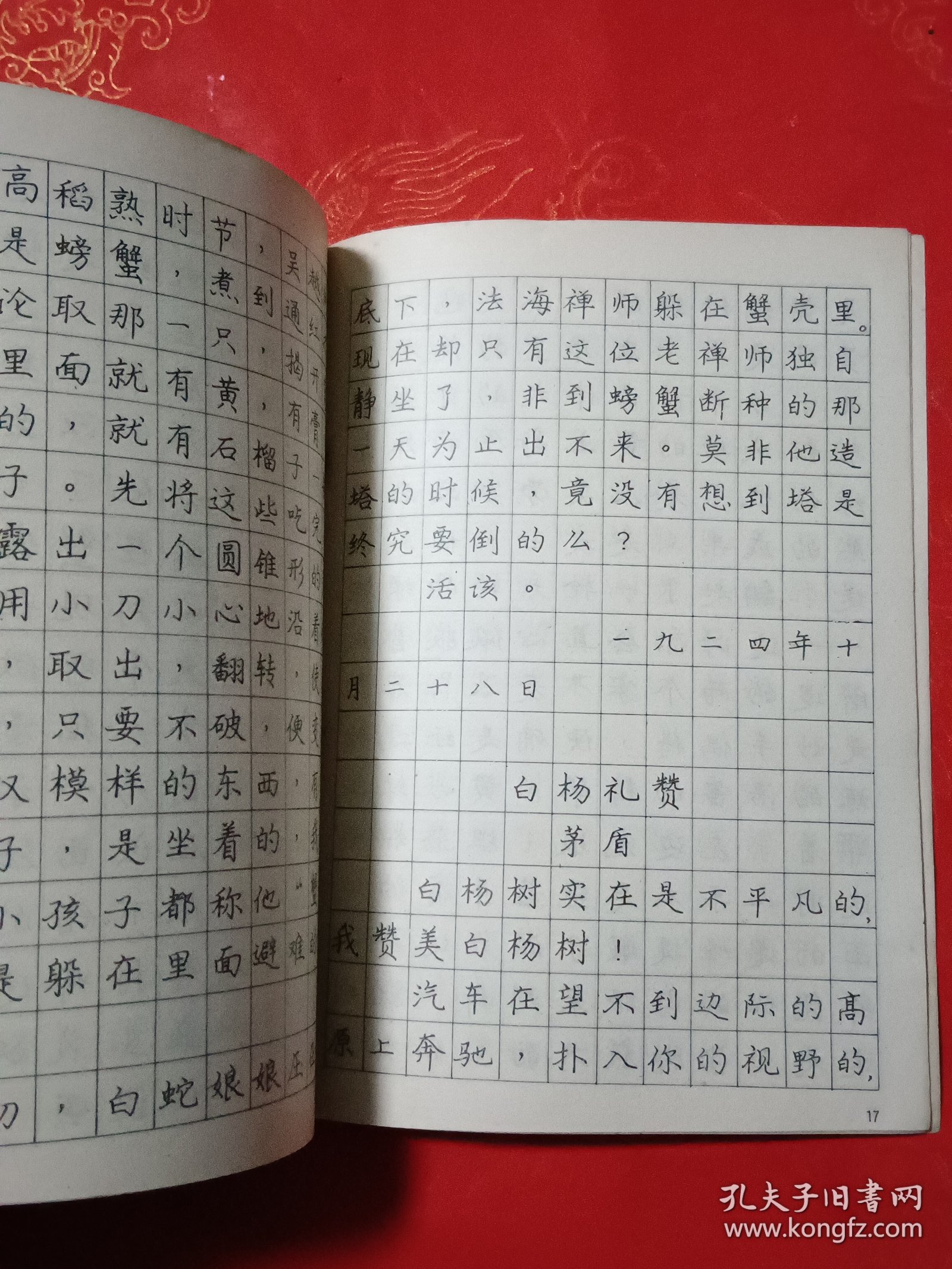 钢笔正楷字帖