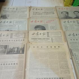 原版报纸  甘肃日报1977年1/3/4/5/6/7/8/9/10/11/12月