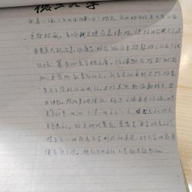 复旦大学教授解放初期历史手稿，五四运动篇幅，涉及胡适，陈独秀蔡元培等人