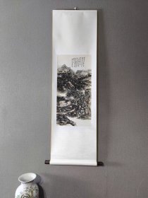 黄宾虹 蜀中纪游 40x130厘米 茶室书房挂画（ 已装裱 实物拍 ）