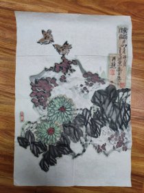 李延忠，保真，国画花鸟