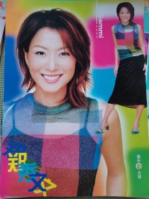 郑秀文王力宏16开正反面彩页一张