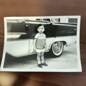 香港五十年代儿童和汽车老照片