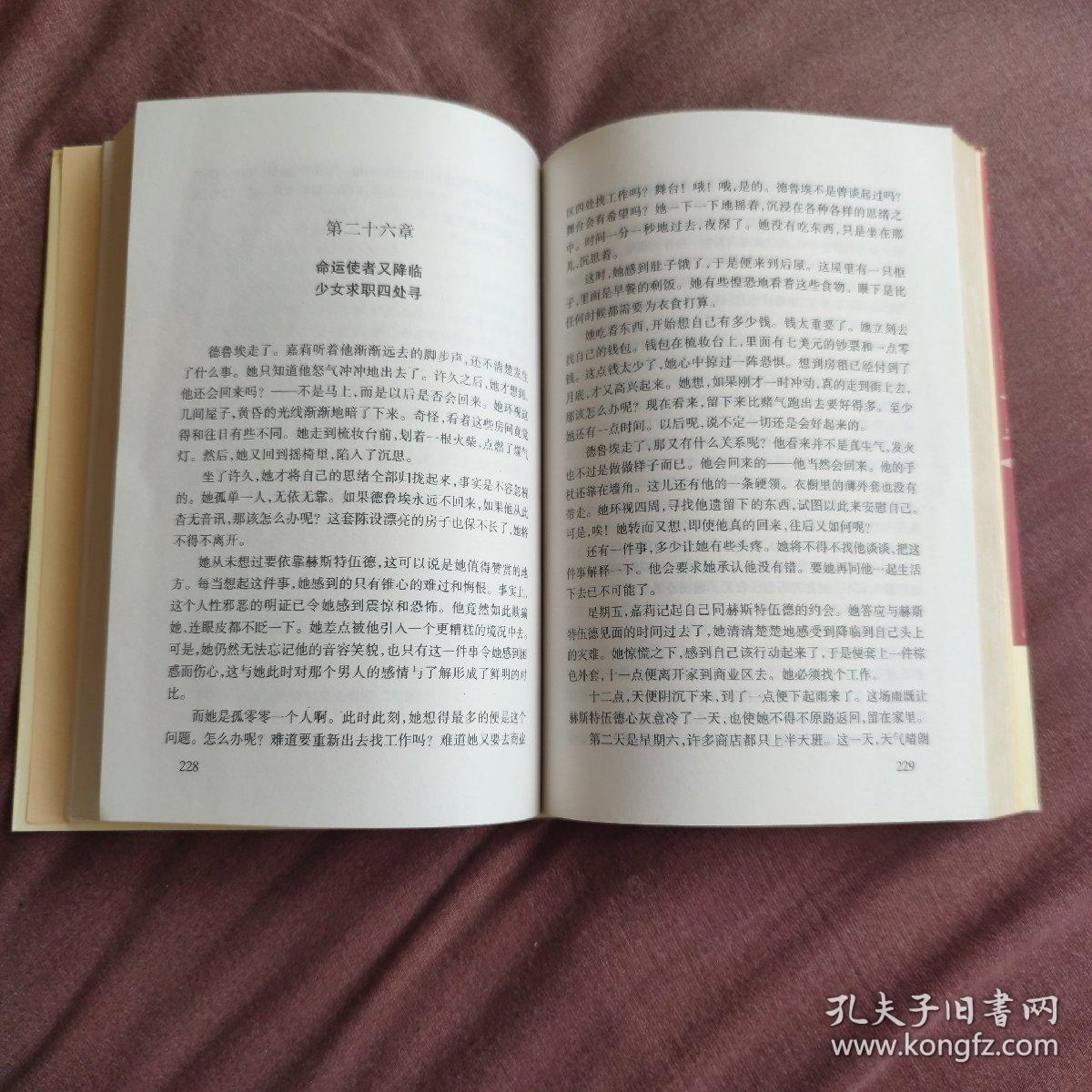 嘉莉妹妹 / 译林世界文学名著·现当代系列 [美国] 西奥多·德莱塞 著 译林出版社 1999年1版1印 正版现货 实物拍照