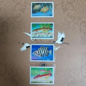 韩国 1989年动物 鱼类邮票