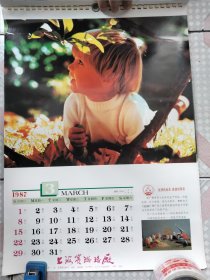 1987年挂历 儿童 上海正中复印中心13张全