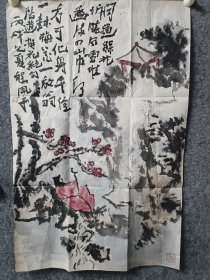已故著名书画家，程凤子山水画作品