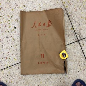 1967年11月份合订本人民日报，原大版包真包老。不缺页不缺字。封皮和前面几张底部和顶部有虫咬现象，个别张有轻微裂口现象，因为只能发9张相片，不能全部表现细节现象。综合品相8品左右。售出非假不退，谢谢，鸽子骡子杠精巫婆话痨砖家叫兽绕行谢谢。是一个月的价格，标价就是卖价。