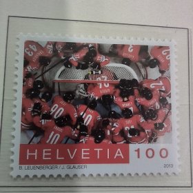 瑞士2013年邮票 IIHF冰球世界锦标赛 体育 新 1全 外国邮票