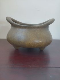 清代玉堂精玩老斑铜香炉一个古玩古董收藏品