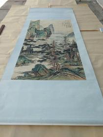 清末画家 溥伒 山水画【溥伒（1893—1966）惇勤亲王奕誴（道光帝旻宁第五子）之孙、贝勒爱新觉罗·载瀛（奕誴第四子）长子，近代书画家，与两个弟弟爱新觉罗·溥佺、爱新觉罗·溥佐均以画名，有“一门三杰”之称】。