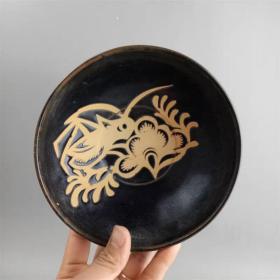 吉州窑花纹茶碗
