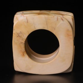 玉文化琮摆件：7.2*7.2*3.5cm重28克