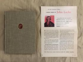 经典俱乐部：John Locke :On Politics and Education  大哲学家 约翰·洛克 论政治与教育，包括 代表作《论宽容的一封信》《政府论》《教育漫话》， 布面精装