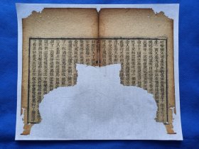 古籍散页【红楼梦】一页 ，编号4 ，破损缺纸比较严重，已经手工托纸。这是一张古籍散页，不是一本书，作品尺寸：24*20厘米。
