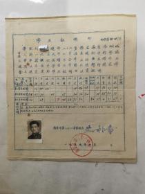 南京市第二十一中学修业证明书，1959年修业证明书
