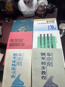 车尔尼少年钢琴家基训手册：170首“天天练”、车尔尼钢琴练习曲选集（一）、车尔尼钢琴八小节练习曲、车尔尼钢琴初步教程作品599、车尔尼钢琴流畅练习曲849、车尔尼钢琴快速练习曲（共八册合售）