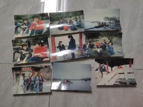 八十年代济南郊游老照片大明湖，千佛山等地方9张合售