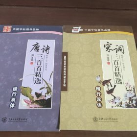 华夏万卷·唐诗，宋词三百首精选 楷行双体(2册合售)