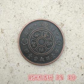 铜板铜币收藏复古大清铜币中华民国十九年四川二分铜币