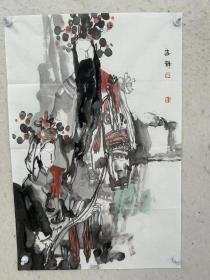 【保真字画】薛静，3开
​中国美术家协会会员，国家一级美术师
