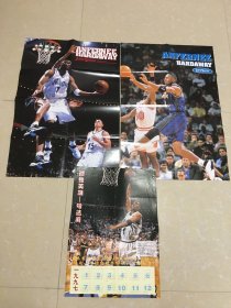 便士哈达威 海报 NBA篮球海报 老海报 哈达威魔术暗星球衣的海报，非常少见的，喜欢便士哈达威的值得收藏，曾经麦迪的偶像，球风也是一样的飘逸。3张一起打包