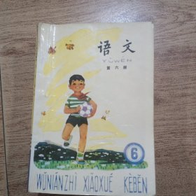 五年制小学课本语文丶6，7.8，9，10，5本合售