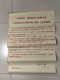 二开60年代知青题材大布告----关于上山下乡。