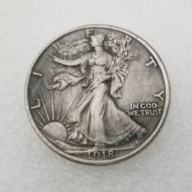 复古美国自由女神纪念币2枚