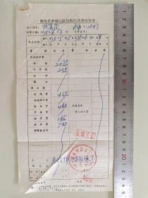 老票据标本收藏《湖南省肿瘤医院住院医药费结算单》具体细节看图填写日期1978年6月3