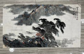 严艺琳《山花灿漫风帆顺》尺寸150/83
1933年生于苏州，张大千的再传弟子，中国美协上海分会海墨社常务委员，江苏淮海书画院名誉院长。
保真！