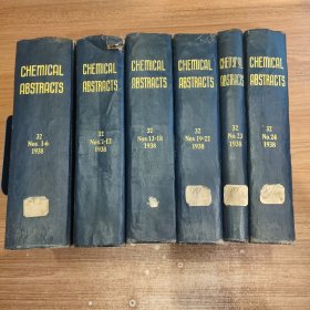 Chemical Abstracts VOL.32 Nos.1-24 1938年6本 化学文摘 第32卷第1-24期 见图 英文版CA 6本合售