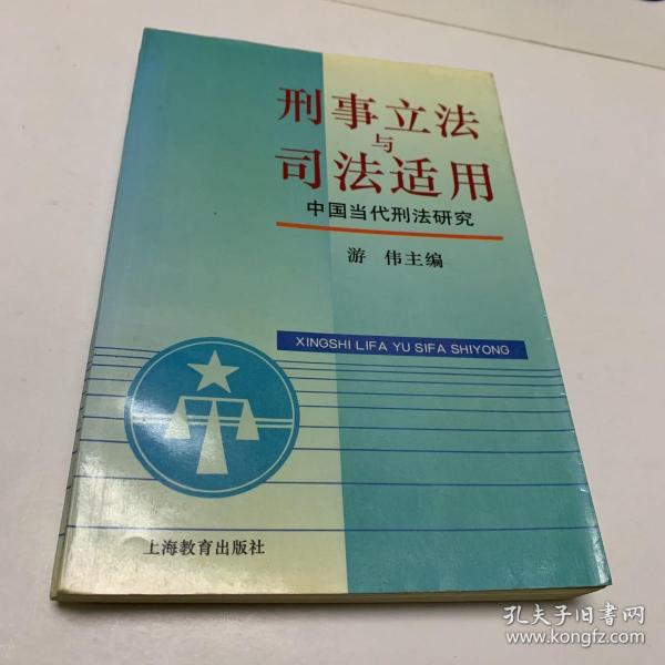 刑事立法与司法适用:中国当代刑法研究