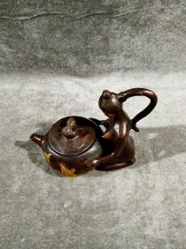 古玩铜器收藏    美女壶   工艺精湛   包浆淳厚  型态完整
