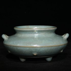 汝窑冰裂纹炉，高6.2cm直径13cm，