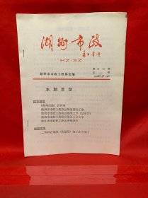 湖州市政 创刊号
