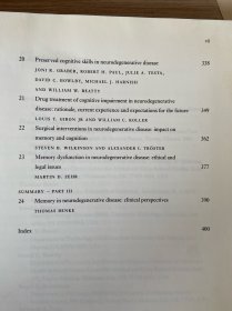【英文原版】Memory in Neurodegenerative Disease 神经退行性疾病中的记忆