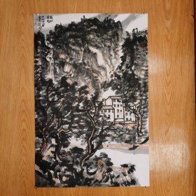 中国美协会员国家一级美术师享受政府特殊津贴专家张建国（又名张鉴国字妙景）山水画精品保真。