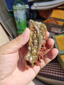 老寿山精雕苦瓜,绝了。中国工艺美术大师作品。