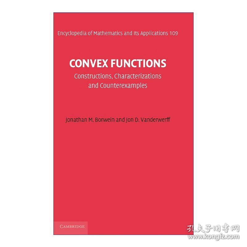 Convex Functions 凸方程 结构、特征、反例 剑桥数学百科及应用系列 精装
